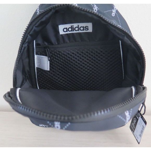 adidas 5149887 Unisex Monogram Black Core Mini Backpack - Picture 3 of 9